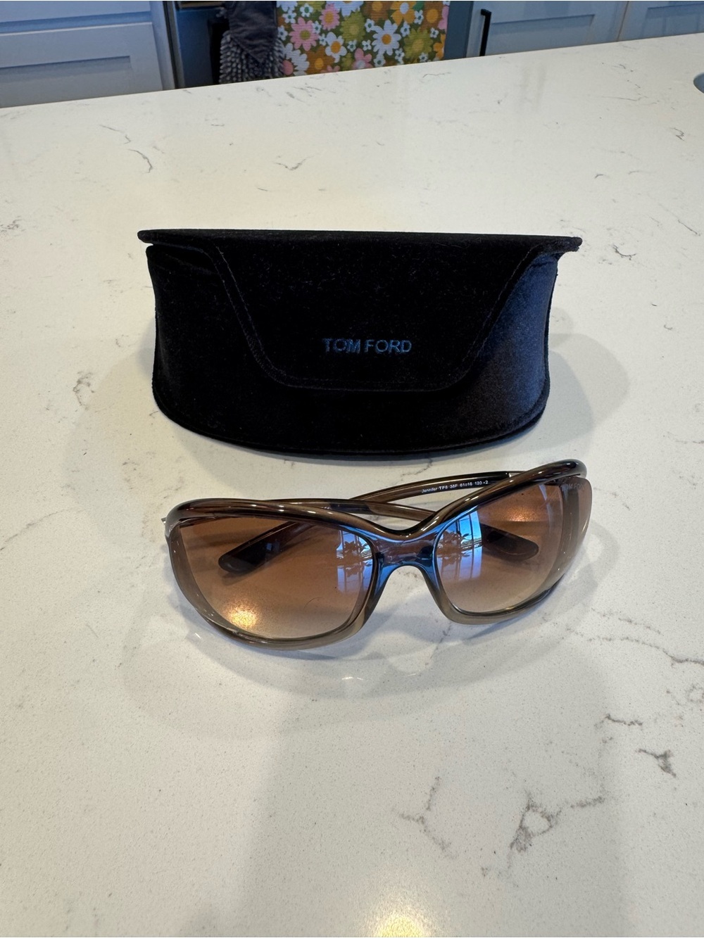 Tom Ford Whitney Shiny Brown Sunglasses TF009
